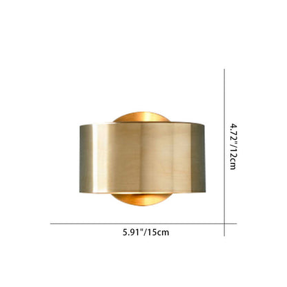 Round Full Copper Hardware 1 - Light Wall Sconce Lamp