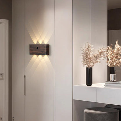 Human Sensing Rectangle Full Aluminum LED Wall Sconce Lamp