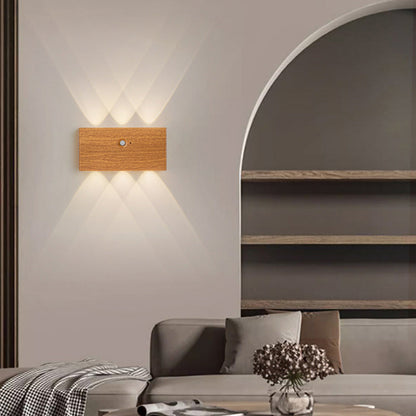 Human Sensing Rectangle Full Aluminum LED Wall Sconce Lamp