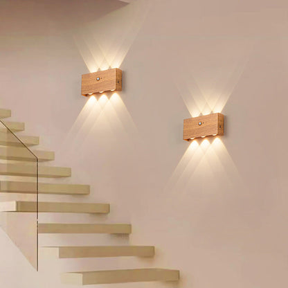 Human Sensing Rectangle Full Aluminum LED Wall Sconce Lamp