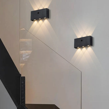 Human Sensing Rectangle Full Aluminum LED Wall Sconce Lamp