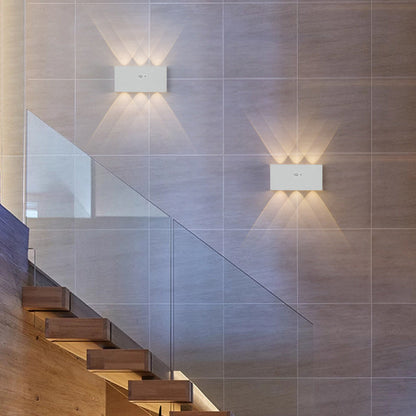 Human Sensing Rectangle Full Aluminum LED Wall Sconce Lamp