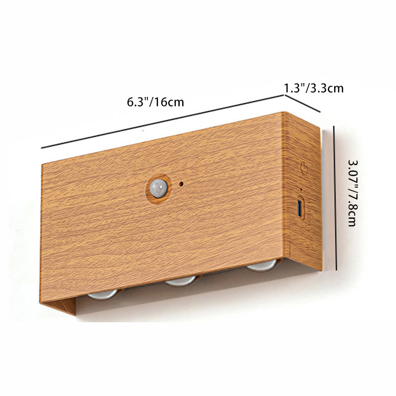 Human Sensing Rectangle Full Aluminum LED Wall Sconce Lamp