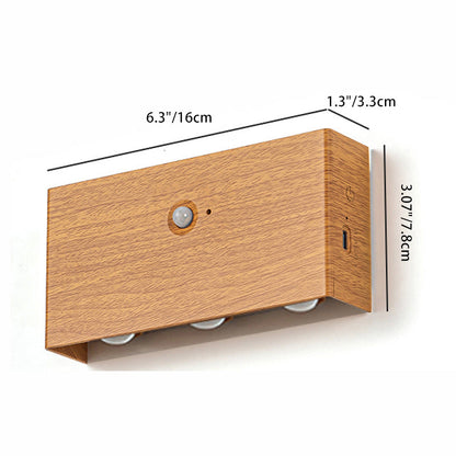 Human Sensing Rectangle Full Aluminum LED Wall Sconce Lamp