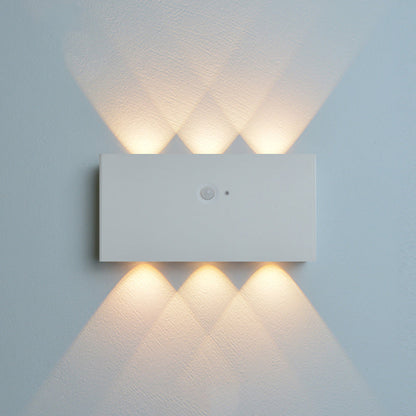 Human Sensing Rectangle Full Aluminum LED Wall Sconce Lamp