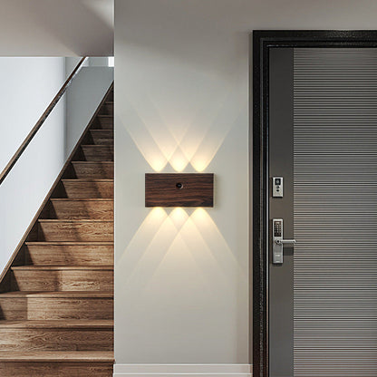 Human Sensing Rectangle Full Aluminum LED Wall Sconce Lamp