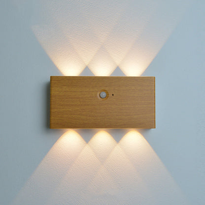 Human Sensing Rectangle Full Aluminum LED Wall Sconce Lamp