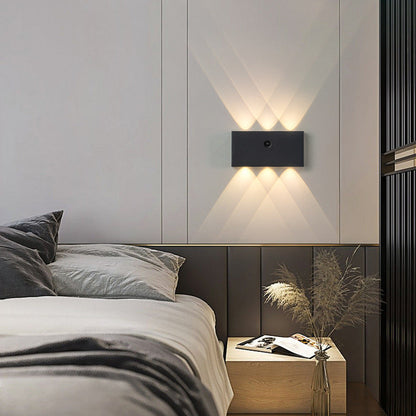 Human Sensing Rectangle Full Aluminum LED Wall Sconce Lamp