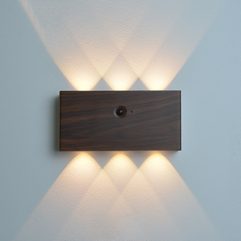 Human Sensing Rectangle Full Aluminum LED Wall Sconce Lamp