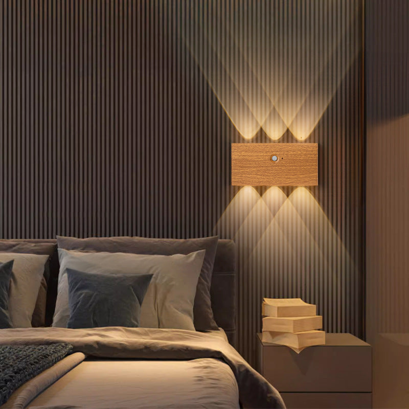 Human Sensing Rectangle Full Aluminum LED Wall Sconce Lamp