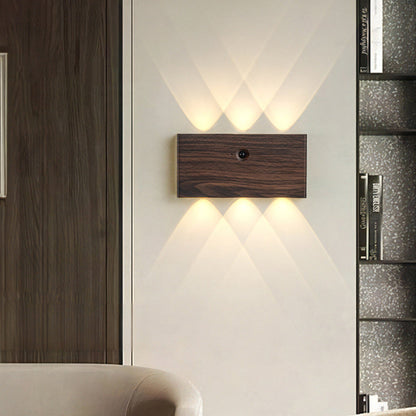 Human Sensing Rectangle Full Aluminum LED Wall Sconce Lamp