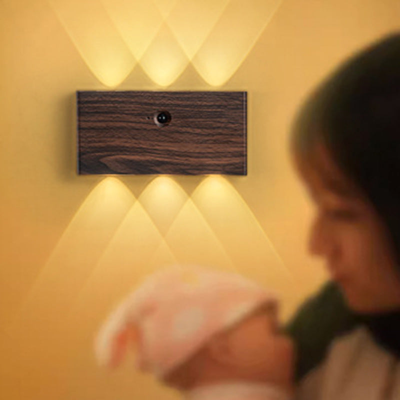 Human Sensing Rectangle Full Aluminum LED Wall Sconce Lamp