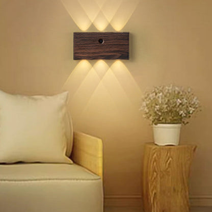 Human Sensing Rectangle Full Aluminum LED Wall Sconce Lamp