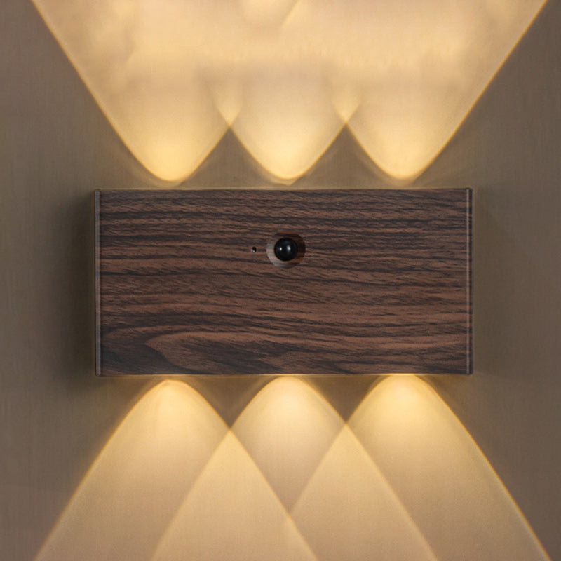 Human Sensing Rectangle Full Aluminum LED Wall Sconce Lamp