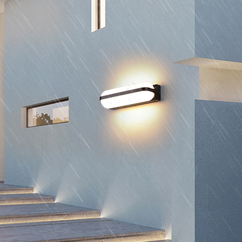 Deco Waterproof Cylinder Aluminum PC LED Wall Sconce Lamp