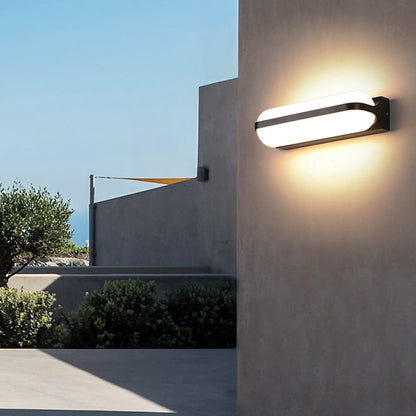 Deco Waterproof Cylinder Aluminum PC LED Wall Sconce Lamp