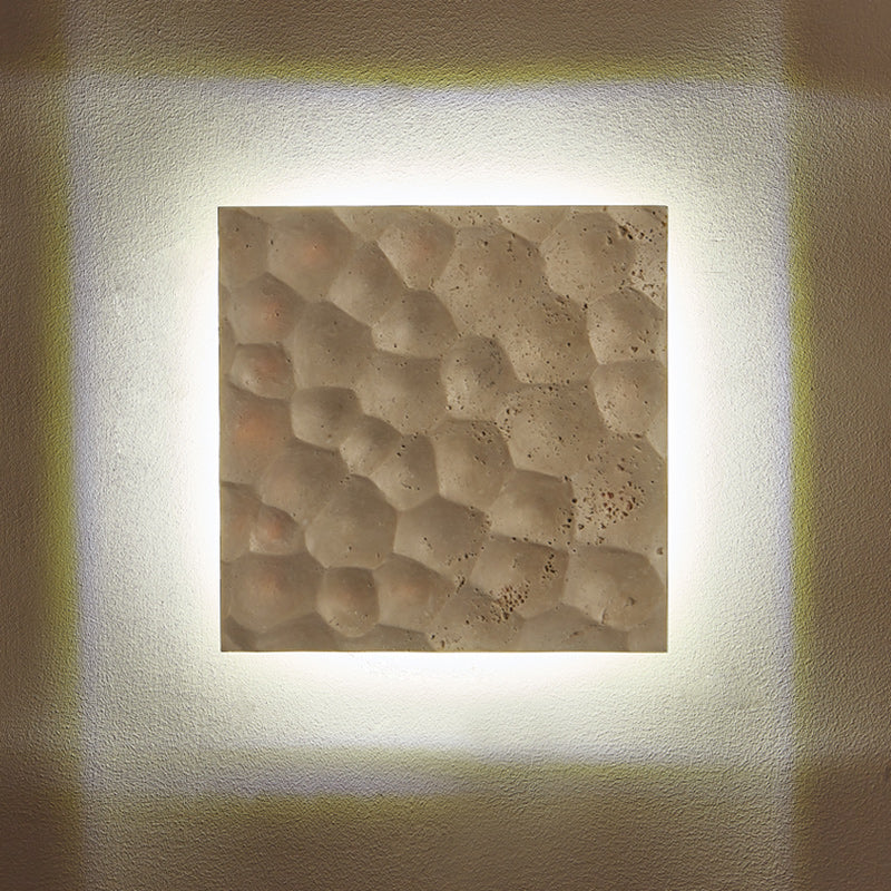 Deco Yellow Travertine Waterproof LED Wall Sconce Lamp