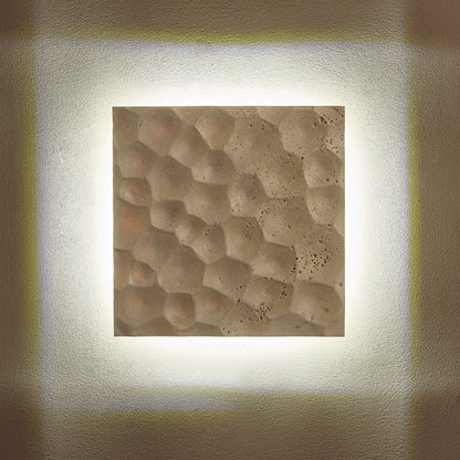 Deco Yellow Travertine Waterproof LED Wall Sconce Lamp