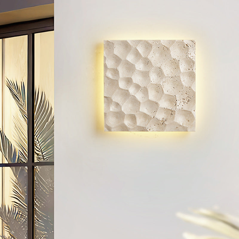 Deco Yellow Travertine Waterproof LED Wall Sconce Lamp