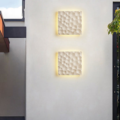 Deco Yellow Travertine Waterproof LED Wall Sconce Lamp