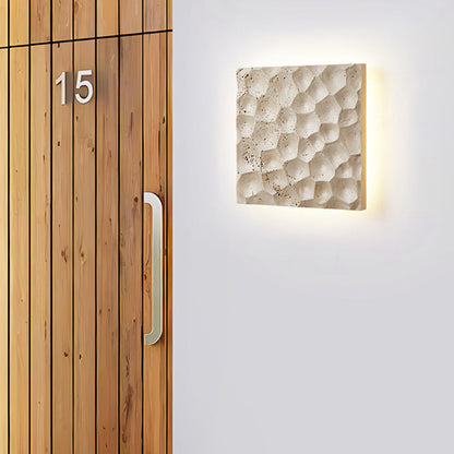 Deco Yellow Travertine Waterproof LED Wall Sconce Lamp