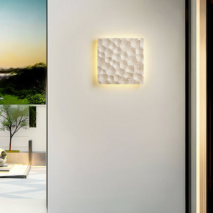 Deco Yellow Travertine Waterproof LED Wall Sconce Lamp