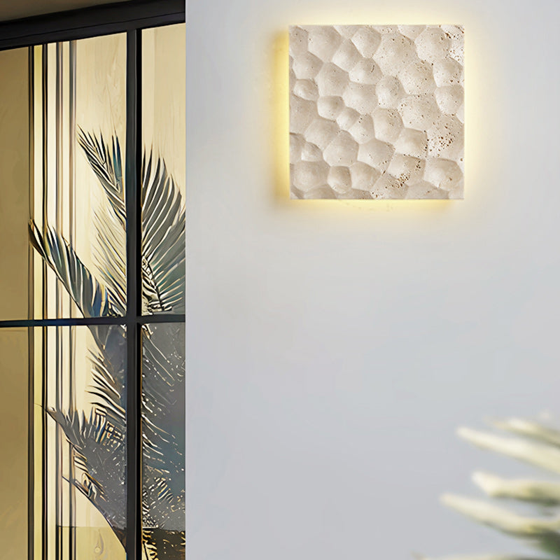 Deco Yellow Travertine Waterproof LED Wall Sconce Lamp