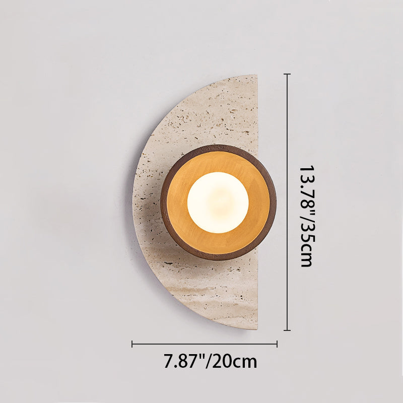 Japanese Solid Wood Glass 1 - Light Wall Sconce Lamp