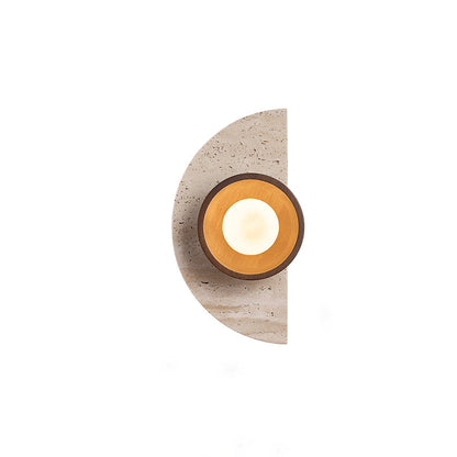 Japanese Solid Wood Glass 1 - Light Wall Sconce Lamp