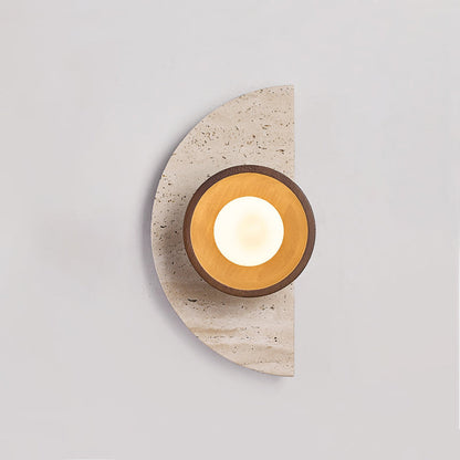 Japanese Solid Wood Glass 1 - Light Wall Sconce Lamp