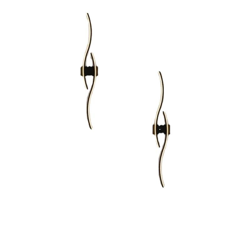Minimalist Long Curve Iron Acrylic LED Wall Sconce Lamp