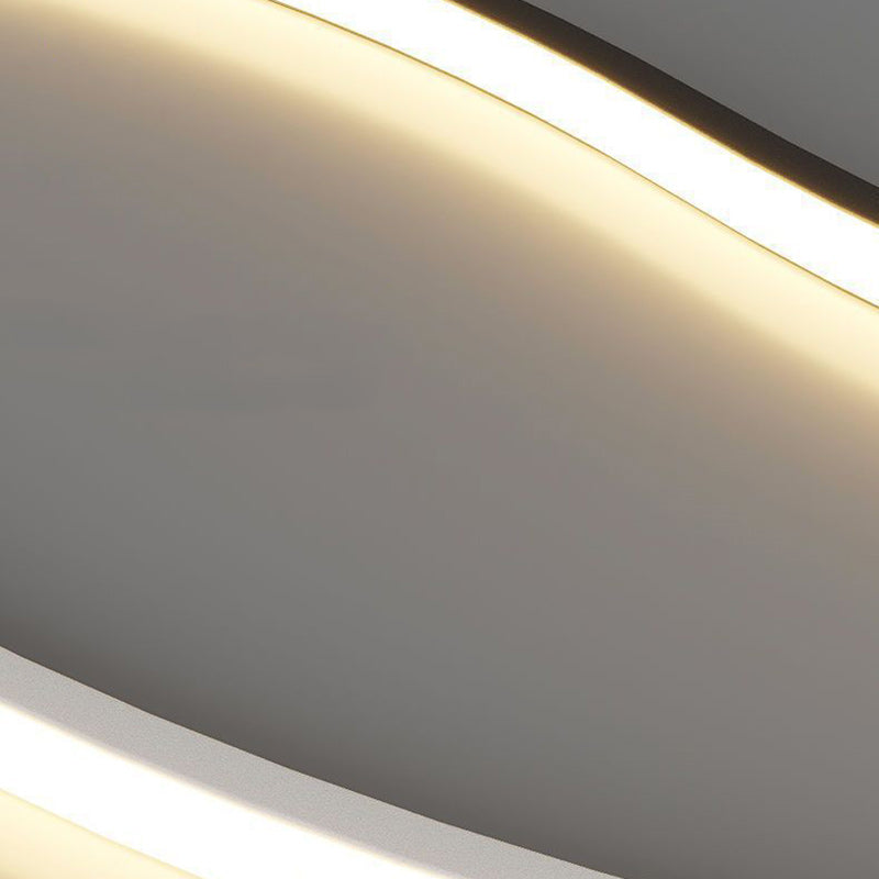 Minimalist Long Curve Iron Acrylic LED Wall Sconce Lamp