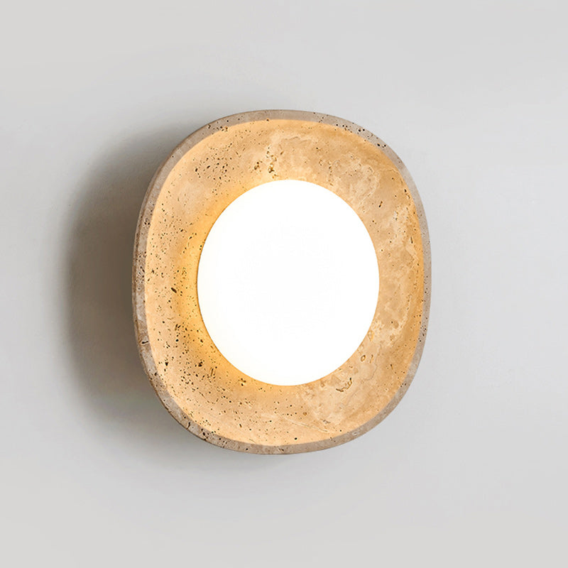 Japanese Travertine Rotational Molding LED Wall Sconce Lamp