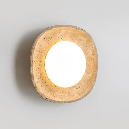 Japanese Travertine Rotational Molding LED Wall Sconce Lamp