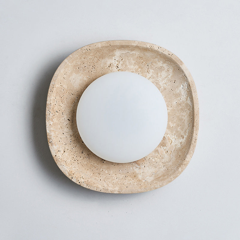 Japanese Travertine Rotational Molding LED Wall Sconce Lamp