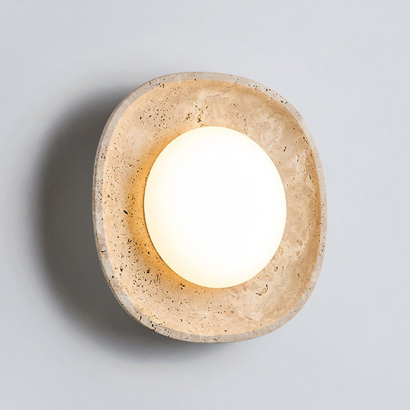 Japanese Travertine Rotational Molding LED Wall Sconce Lamp