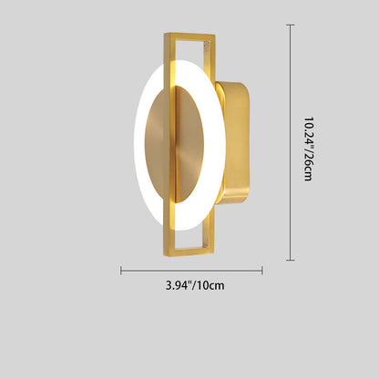Simplicity Copper Acrylic Lampshade LED Wall Sconce Lamp