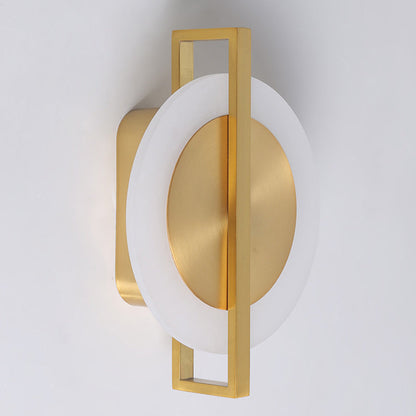 Simplicity Copper Acrylic Lampshade LED Wall Sconce Lamp