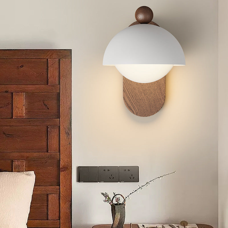Round Acrylic Lampshade Iron 1 - Light Wall Sconce Lamp