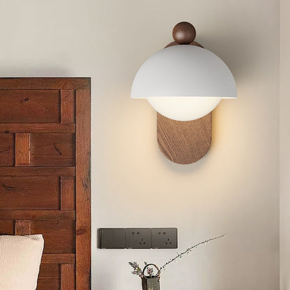 Round Acrylic Lampshade Iron 1 - Light Wall Sconce Lamp