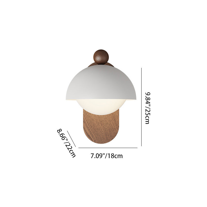Round Acrylic Lampshade Iron 1 - Light Wall Sconce Lamp