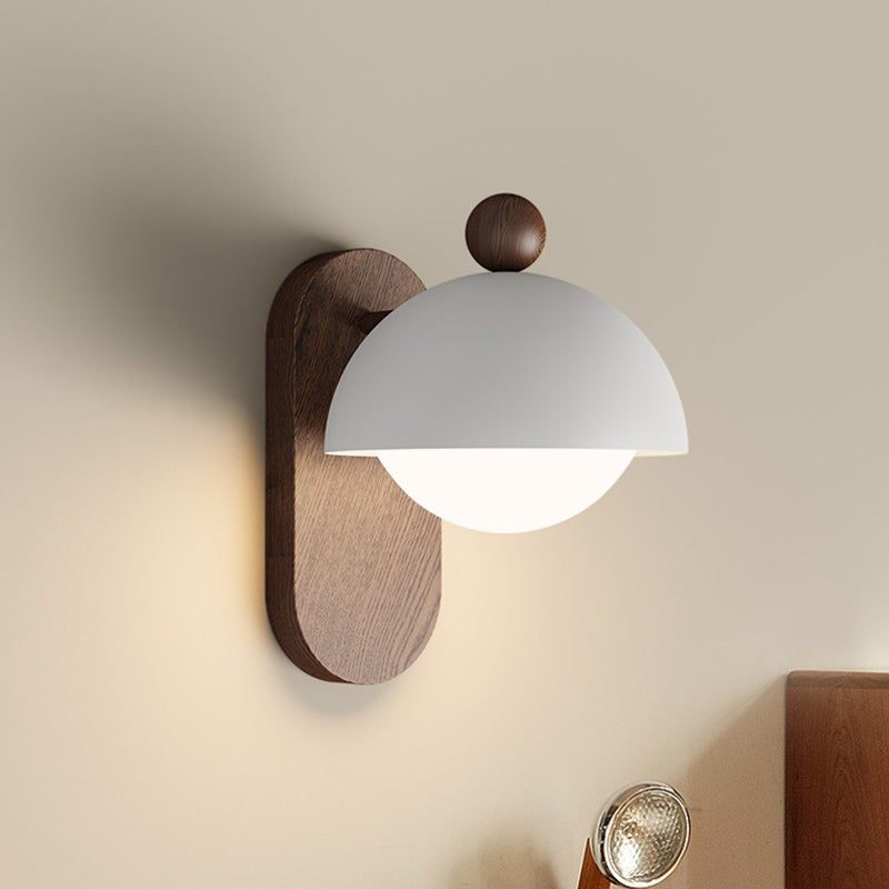Round Acrylic Lampshade Iron 1 - Light Wall Sconce Lamp