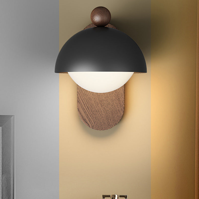 Round Acrylic Lampshade Iron 1 - Light Wall Sconce Lamp