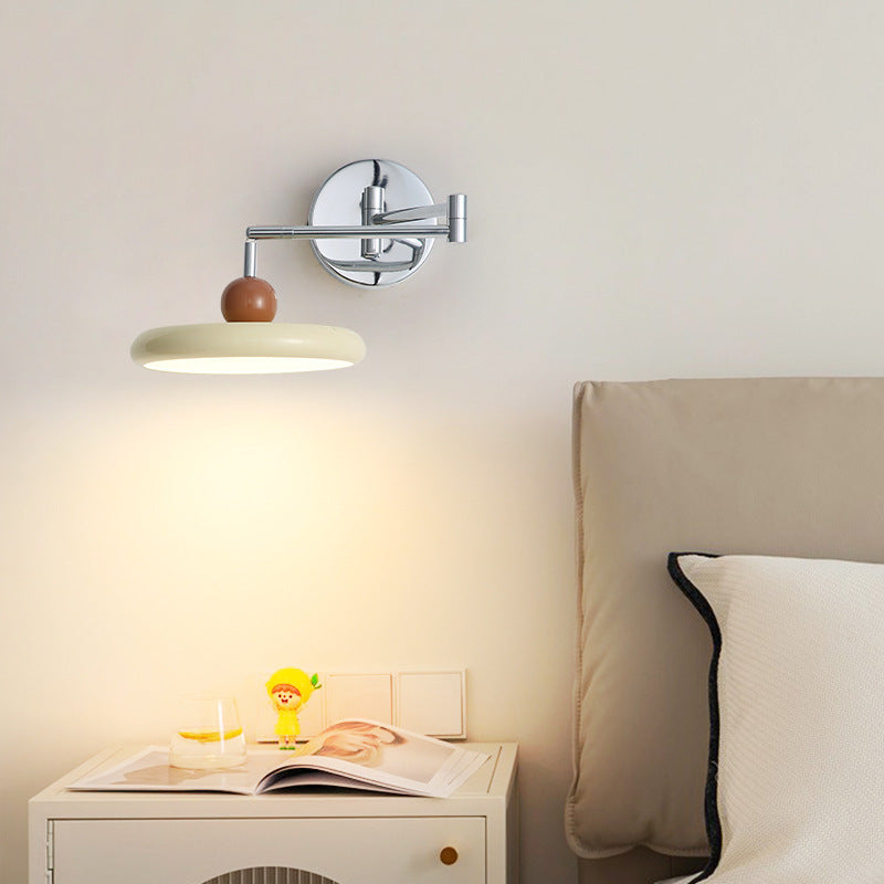Nordic Round Rocker Iron Lampshade LED Wall Sconce Lamp
