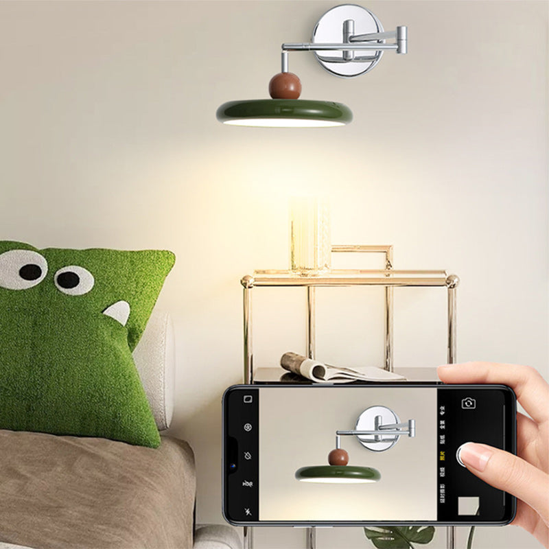 Nordic Round Rocker Iron Lampshade LED Wall Sconce Lamp