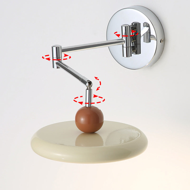 Nordic Round Rocker Iron Lampshade LED Wall Sconce Lamp
