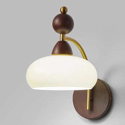 Round Lampshade Ash Hardware 1 - Light Wall Sconce Lamp