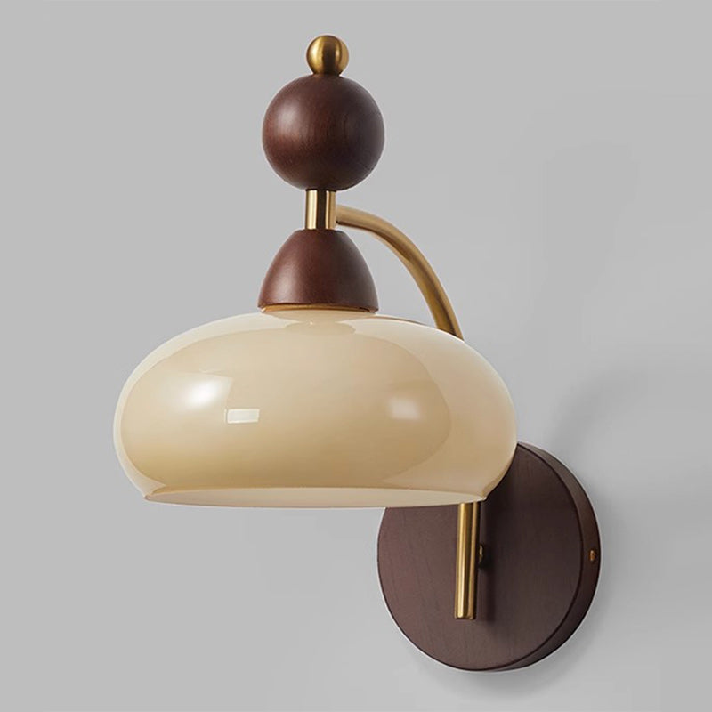 Round Lampshade Ash Hardware 1 - Light Wall Sconce Lamp
