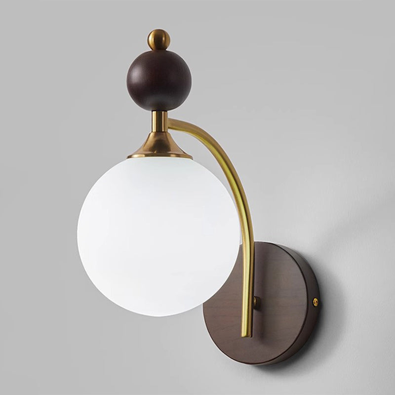 Round Lampshade Ash Hardware 1 - Light Wall Sconce Lamp
