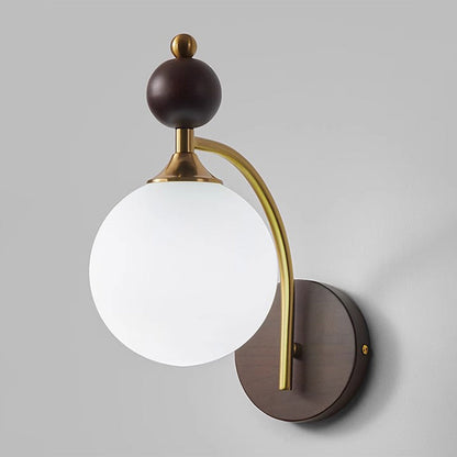 Round Lampshade Ash Hardware 1 - Light Wall Sconce Lamp
